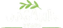 organic store white logo